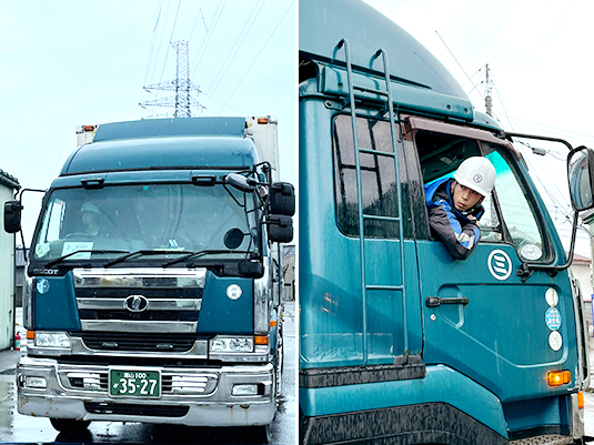 地場トラック運転の様子